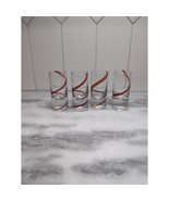 Pier One Red Swirl Cordial Glasses, Set of 4, Shot Glasses, Elegant Glas... - $602.13 MXN