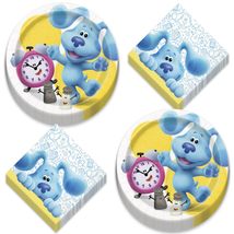 Blues Clues Party Supplies - Blue Clues Theme Birthday Party Round Paper Dinner  - £11.95 GBP+