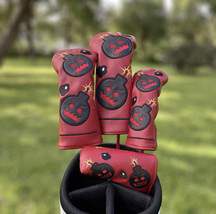 Golf Driver Fairway Wood Hybrid Putter Head Cover Bomb Cartoon Ignite Fi... - $15.20+