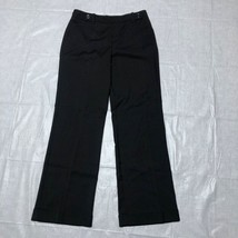 Merona Pants Womens 6 Black Subtle Pinstripes Classic Slacks Trousers - £10.95 GBP