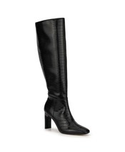 New York And Company Womens Isabelle Animal Print Regular Calf Boots,Black,7M - £100.15 GBP