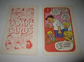 1972 Comic Card Board Game Piece: Hi and Lois Cartoon Card #5 - $2.50