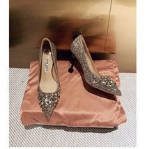 summer new style fashion women pumps gold silver glitter crystal pointy toe stil - £111.81 GBP