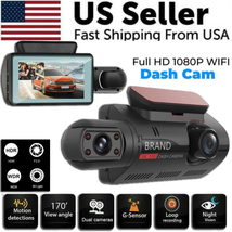 1080P Dual Lens Car DVR Dash Cam Video Recorder G-Sensor Front and insid... - £19.54 GBP