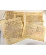 US Founding Document Constitution Dec Indepence Bill Rights Gettysburg P... - £26.89 GBP