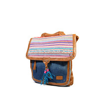 NEW The SAK Ventura Backpack Crossbody Tote Southwest Tribal Canvas &amp; Le... - $84.00