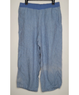 J Jill Womens Love Linen Pants Medium Wide Leg Beach Lounge Elastic Wais... - $12.99