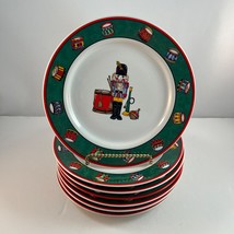 Holiday Spirit Nutcracker Salad Plates Intl Tableworks Bob Timberlake Lo... - £55.32 GBP