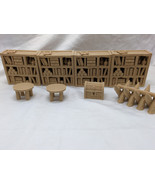 (8) Fantasy Miniature RPG Terrain Wizard Bookshelf Chairs Chest And Barr... - $584.13 MXN