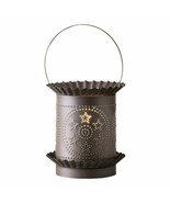 Jumbo Wax Warmer with Circle Star in Kettle Black Country Light Handcrafted - $61.10 CAD