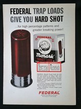 Vintage 1963 Federal Cartridge Corp Monark Target Load Cartridges Full-Page Ad - $6.64