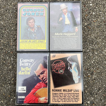 Country Cassette Lot of 4 Conway Twitty, George Jones, Merle Haggard &amp; Ronnie - $10.64