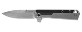 Kershaw 3860 Oblivion 3.5in Folding Knife Silver Black Pocketclip Stainless - $53.20
