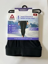 Reebok Women&#39;s Warm Performance Base Layer Pants Size Medium Black Brand NEW - £6.22 GBP