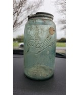 Vintage Ball Drop A 3L No Mason Fruit Jar 1/2 Gallon Teal Ball Zinc Lid ... - $39.21 CAD