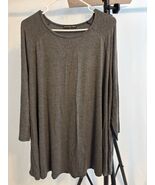 Kim &amp; Cami 2XL long sleeve t-shirt soft gray - $5.94