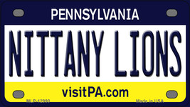 Nittany Lions Pennsylvania Novelty Mini Metal License Plate Tag - £11.95 GBP