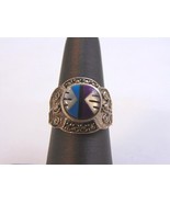 Womens Vintage Estate Sterling Silver Southwestern Zuni Ring 5.9g E1561 - $40.72 CAD