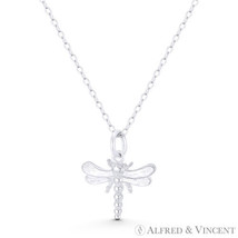 Dragonfly Insect Charm 18x16mm Pendant Solid 925 Sterling Silver Animism Jewelry - £13.51 GBP+