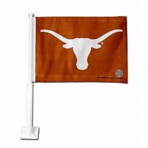 Texas Longhorns Car Window Mount Flag NCAA Burnt Orange Double-Sided Log... - £14.78 GBP