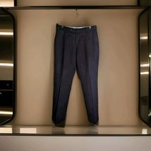 Vintage Tommy Hilfiger Worsted Wool Dress Pants Blue Flat Front Slacks 4... - $24.74