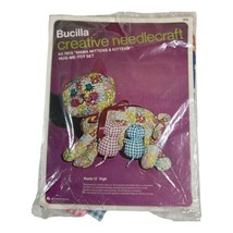 Vintage Bucilla Creative Needlecraft Mama Mittens &amp; Kittens Hug Me Toy S... - £18.38 GBP