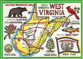 Wild Wonderful West Virginia Unposted Postcard - £11.89 GBP