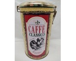 Vintage Caffe Classic Empty Tin With Snap Lid 4 3/8&quot; X 7 1/2&quot; - £69.69 GBP