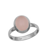 Beautiful Genuine Oval Rose Quartz Oval in Sterling Silver - $22.00