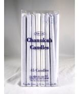 DELUXE RITE LIGHT TRADITIONAL WHITE CHANUKAH CANDLES SET OF 45 - €12,68 EUR