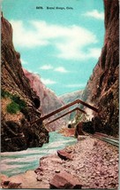 Vtg Postcard 1910 Royal Gorge CO Colorado Postcard w Train  - £12.58 GBP