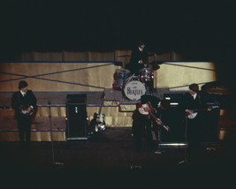 The Beatles John Paul Ringo and George performing live 1960's rare 16x20 Canvas  - $69.99