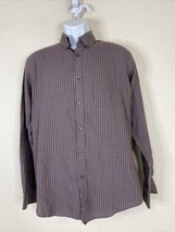 Van Heusen Men Size S Micro Check Button Up Shirt Long Sleeve Pocket - $7.14