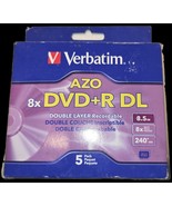 Verbatim DVD+R DL 8.5GB 8X with Branded Surface - 5pk Jewel Case Box (VE... - $15.84 CAD
