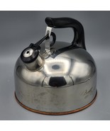Vintage Paul Revere Ware Copper Bottom Whistling Tea Kettle Korea 3 qt - $41.14 CAD