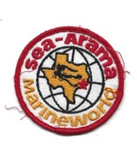 Vintage Sea-Arama Marineland Used Patch-Galveston, TX-3 inch Round - $8.22 CAD