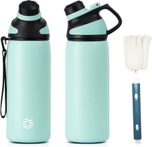 Insulated Wide Mouth Water Bottle 20oz Vacuum Double Wall Stainless Stee... - £31.06 GBP