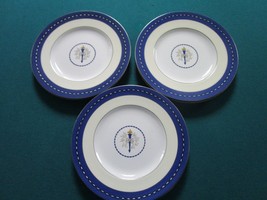 MINTONS China 6 Plates 1920s Torch and Ribbons Center Medallion - $317.51