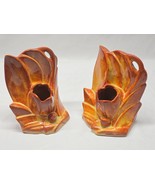 NM NELSON MCCOY USA Pottery Rustic Glaze LILY BUD Candleholder Planter B... - $1,175.34 MXN