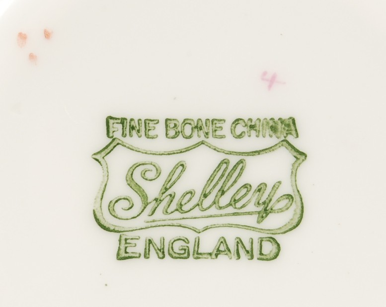 Shelley Green Iris Saucer Dainty Shape Gold Trim Used Item image 2