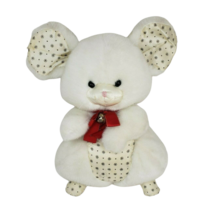 Vintage 1986 Applause Wintry White Mouse Snowflake Ears Stuffed Animal Plush Toy - £51.55 GBP