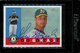 2009 Topps Heritage Autograph Baseball Card Gio Gonzalez ROA-GC Oakland A&#39;s - £16.29 GBP