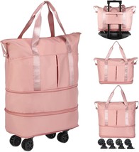 Rolling Duffle Bag with Wheels Expandable Duffel Bag with Wheels for Travel Roll - £45.76 GBP