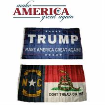 K&#39;s Novelties 3x5 Trump Make America Great Again #2 North Carolina Gadsden Flag  - £79.92 GBP