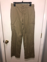 NWT Dickies Khaki Color Cargo Pants Womens SZ 8 Cotton Poly Blend 30X32 - $263.65 MXN