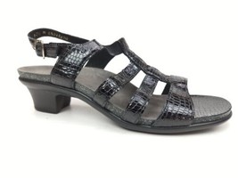 SAS Black Snake Print Women&#39;s Tripad Comfort T Strap Sandals Size 10.5 M - $39.95