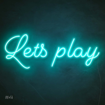 Let&#39;s Play | LED Neon Sign, Neon Sign Custom, Home Decor, Gift Neon light - £31.96 GBP+