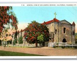 General View San Gabriel Archangel Mission CA California WB Postcard S24 - $2.92