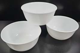 3 Corelle Winter Frost White Super Soup Cereal Bowls Set Corning Deep Dishes Lot - £28.91 GBP