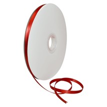 Double Face Satin Ribbon 1/4&quot; X 100 Yd Red Ribbon For Gift Wrapping, Birthday Gi - £22.44 GBP